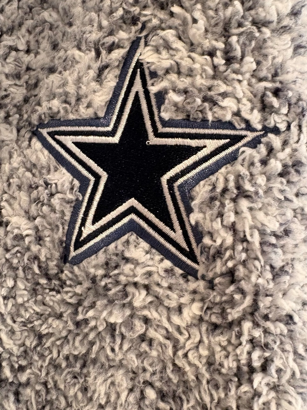 Dallas Cowboys Authentic Sherpa Jacket - Gray & Navy Label